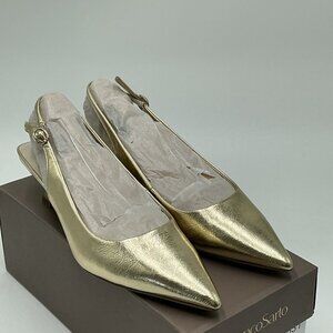 Franco Sarto Jaden J5377S1700 Pump Platino Gold Pointed Toe